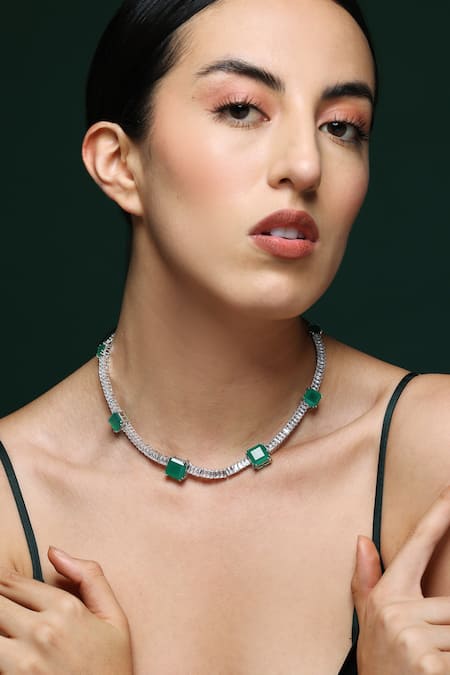 Varnika Arora Graceful Glow CZ Necklace 