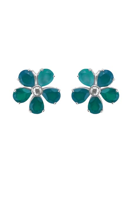 Varnika Arora Promise Petal Onyx Studs 