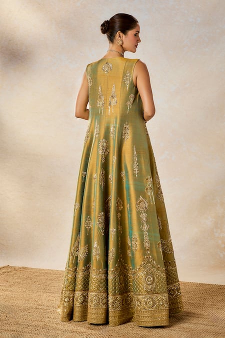 Masaba Kesar Varak Lehenga Set With Long Jacket 