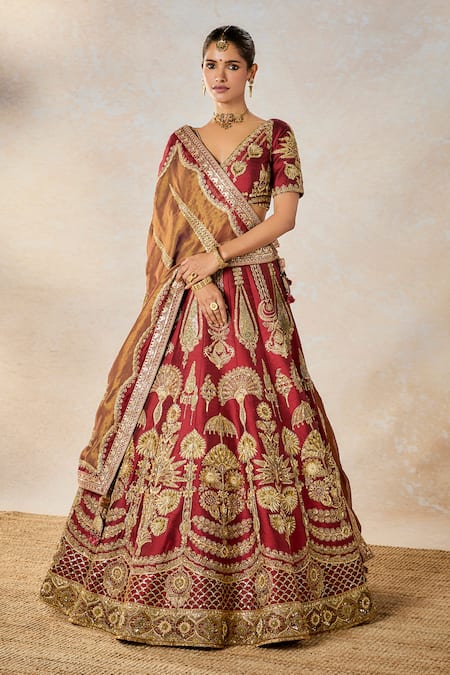 Masaba Cherry Gulab Kalash Embroidered Bridal Lehenga Set 