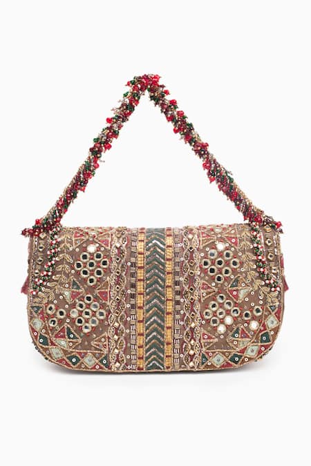 Doux Amour Noor Bahar Zardozi & Marodi Embroidered Clutch Bag 