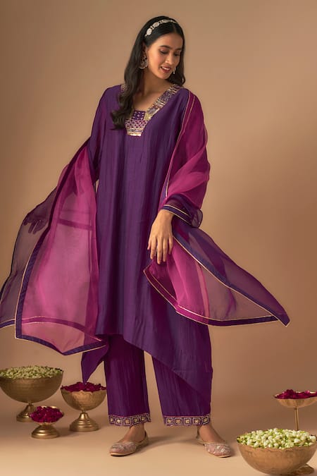 Cupid Cotton Ibdita Resham Embroidered Kurta With Pant 