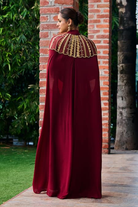 Ohaila Khan Bead Yoke Embroidered Kaftan 