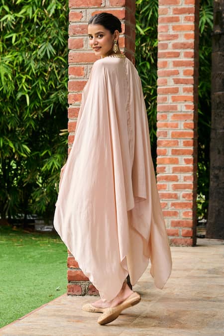 Ohaila Khan Noush Mirror Embroidered Cape Kurta & Salwar Set 