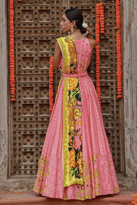 Gazab By Miku Kumar Kaira Printed Anarkali With Dupatta 