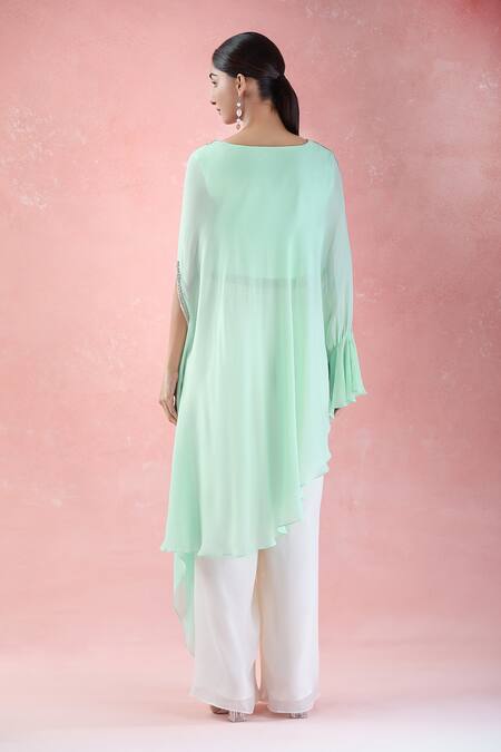 Samyukta Singhania Asymmetric Hand Embroidered Tunic With Palazzo 