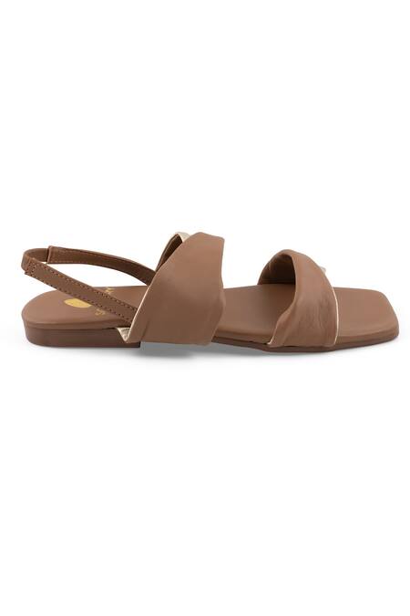 Buy_Sole Fry_Brown Sea Foam Sandals_Online_at_Aza_Fashions