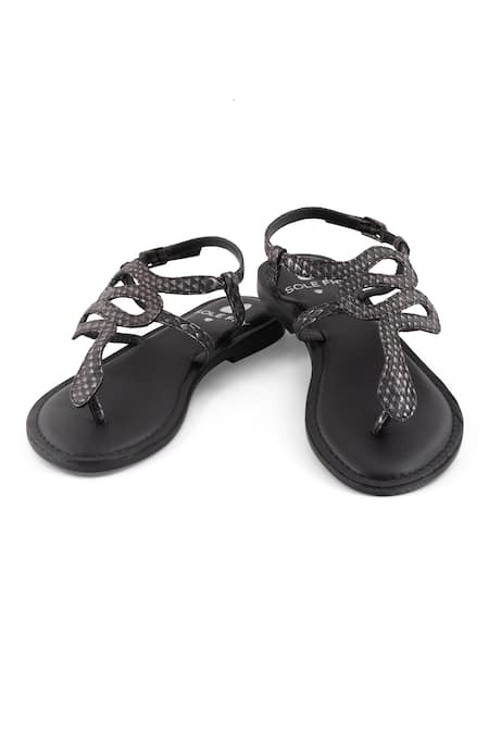 Sole Fry Serpentine Textured Sandals 