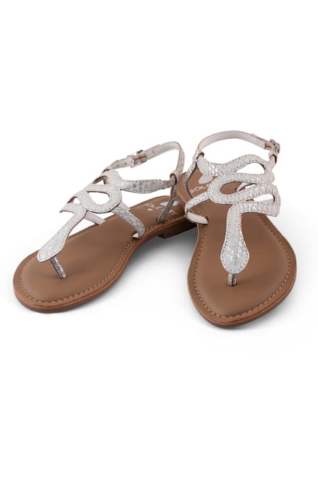 Sole Fry Serpentine Textured Sandals 