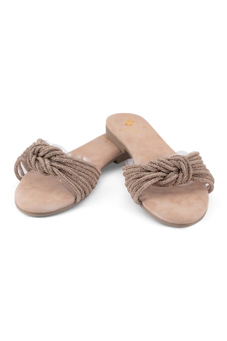 Sole Fry Knotshine Knotted Leather Flats 