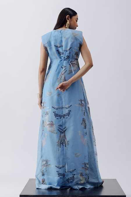 Richa Khemka Diana Embellished Overlay With Jumpsuit 