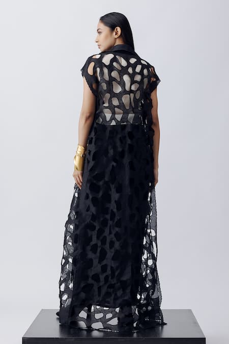 Richa Khemka Isabel Cutwork Jacket With Pant Set 