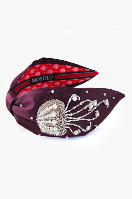 Moyolu Jellyfish Motif Embroidered Headband 