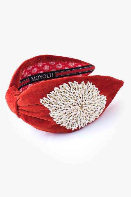 Moyolu Floral Beaded Embroidered Headband 