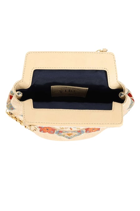 Shop_The Leather Garden_Beige Crewel Embroidered Potli Bag 