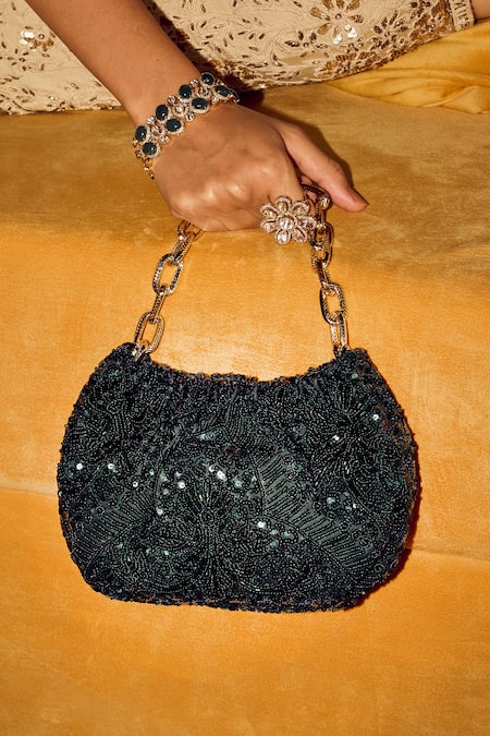 The Leather Garden Zeba Embellished Potli Bag 