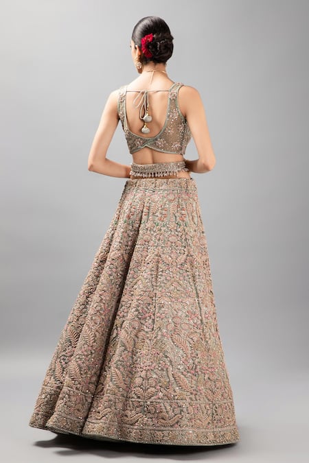 Mehar Floral Hand Embroidered Lehenga Set 