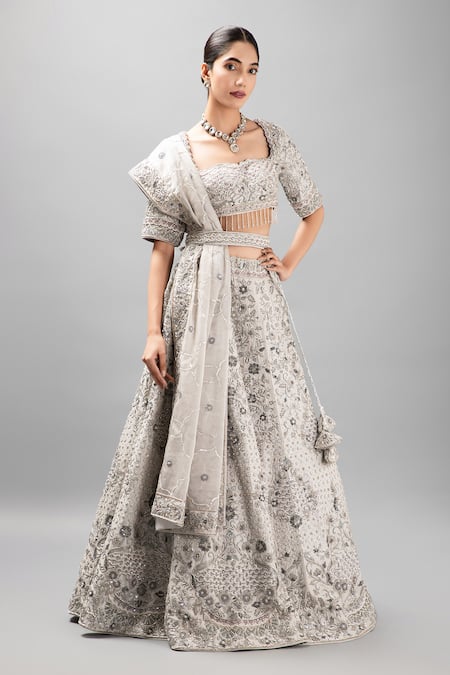 mehar Resham Hand Embroidered Lehenga Set 