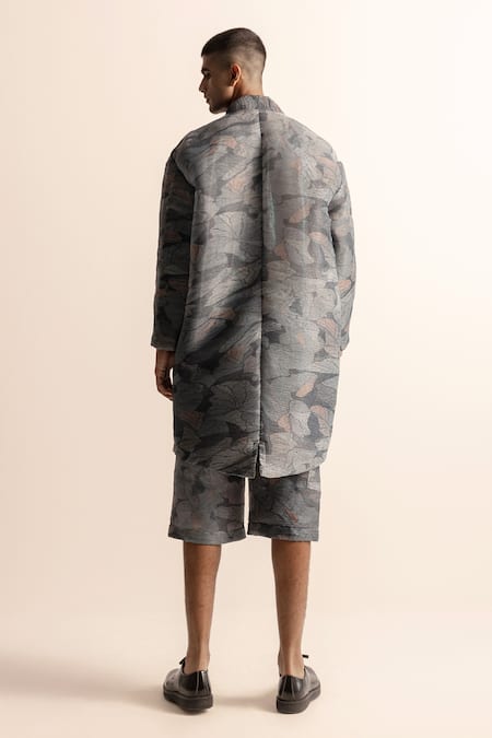 Abhishek Sharma Lotus Pond Printed Jacket & Cropped Trouser 