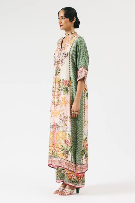 Buy Rajdeep Ranawat Multi Color Modal Garden Print Satin Palazzo Online at Aza Fashions Buy_Rajdeep Ranawat_Multi Color Modal Garden Print Satin Palazzo _Online_at_Aza_Fashions