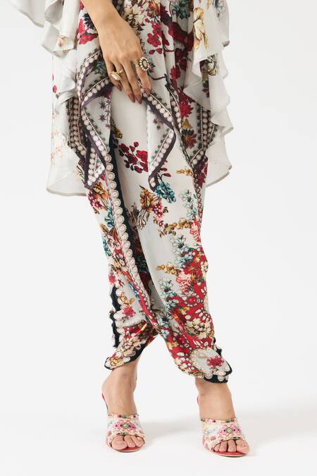 Buy Rajdeep Ranawat Red Modal, Satin Botanical Print Dhoti Pant Online at Aza Fashions Buy_Rajdeep Ranawat_Red Modal, Satin Botanical Print Dhoti Pant _Online_at_Aza_Fashions