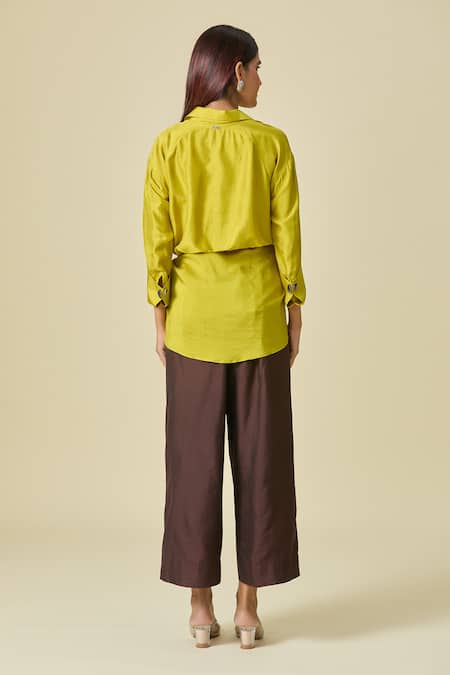 Shweta Kapoor Asymmetric Draped Shirt 