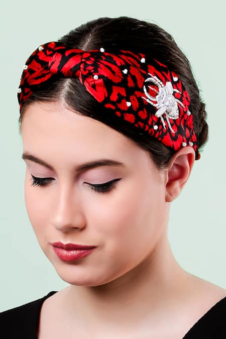 Moyolu Spider Motif Embroidered Headband 