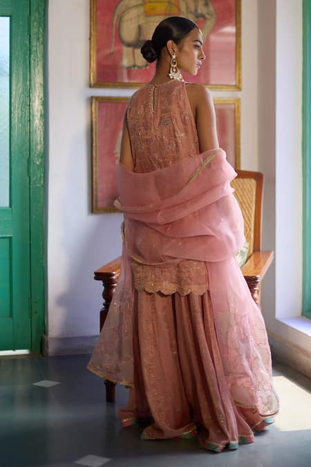 Vashisht Guru Dutt Bahar Embroidered Kurta & Sharara Set 