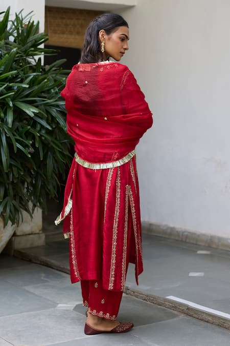 Vashisht Guru Dutt Embroidered Kalidar Kurta & Salwar Set 