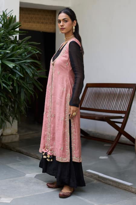 Vashisht Guru Dutt Florence Embroidered Anarkali & Jacket Set 