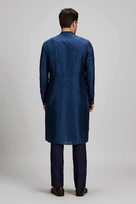 Bubber Couture Teal Dashiki Print Kurta Set 