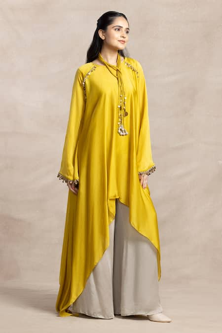 Kelaayah Himari Asymmetric Kaftan With Palazzo 