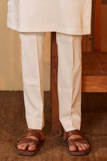 Buy_Shreyansh Designs_White Silk Beads, Embroidery Glass Kurta Set _Online_at_Aza_Fashions