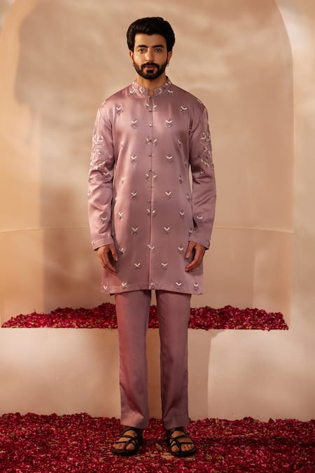 Shreyansh Designs Shubh Fleur Motif Embroidered Kurta With Pant 