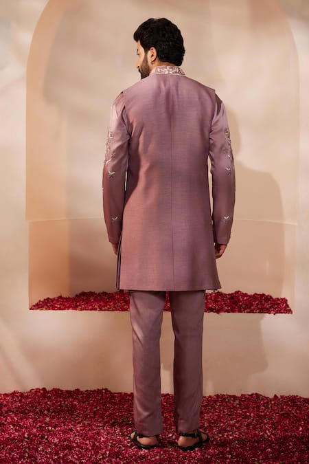 Shreyansh Designs Gardenia Embroidered Bundi Kurta Set 