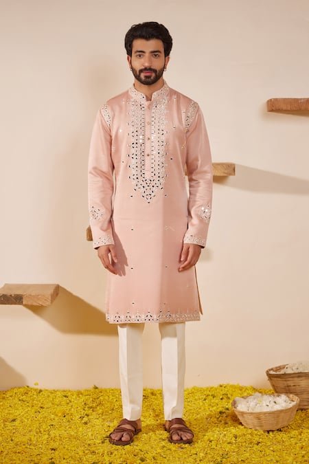 Shreyansh Designs Dev Mirror Bloom Embroidered Kurta With Pant 