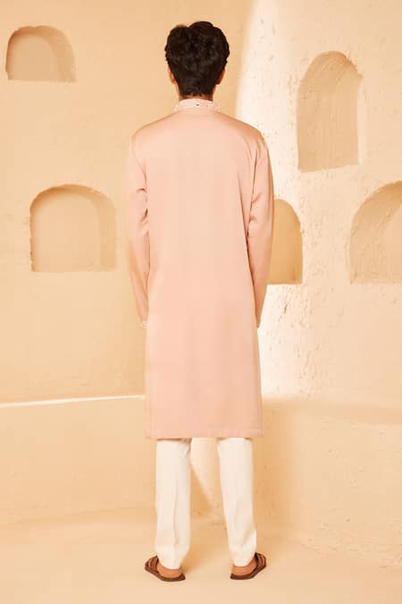 Shreyansh Designs Pink Mirror Bloom Embroidered Kurta Set 