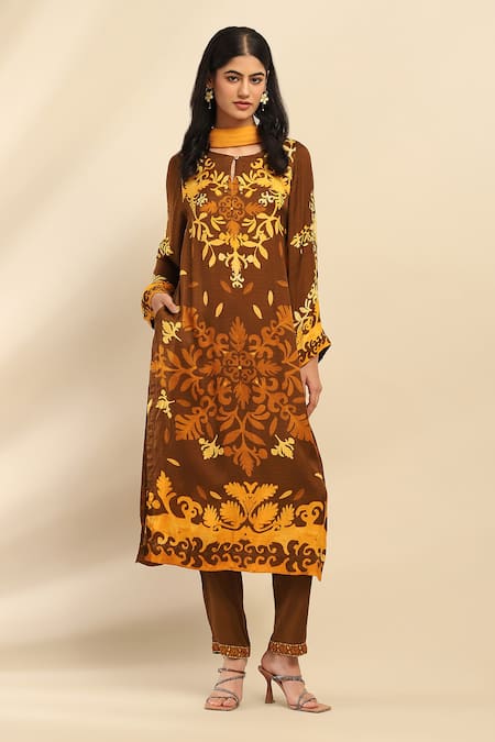 Aarke Ritu Kumar Maple Printed Straight Kurta Set 