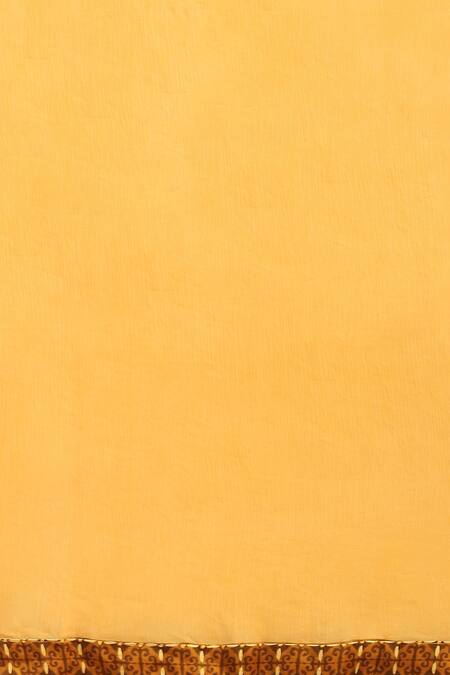 Buy Ritu Kumar, Ri.Ritu Kumar, aarke Ritu Kumar Brown Polyester, Rayon Embroidery Round Neck Botanical Print Kurta Set Buy_Ritu Kumar, Ri.Ritu Kumar, aarke Ritu Kumar_Brown Polyester, Rayon Embroidery Round Neck Botanical Print Kurta Set