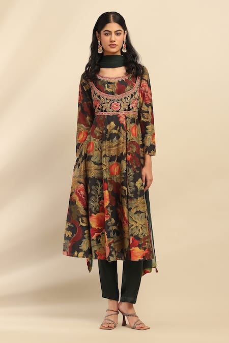 Aarke Ritu Kumar Flower Boom Printed Anarkali Set 