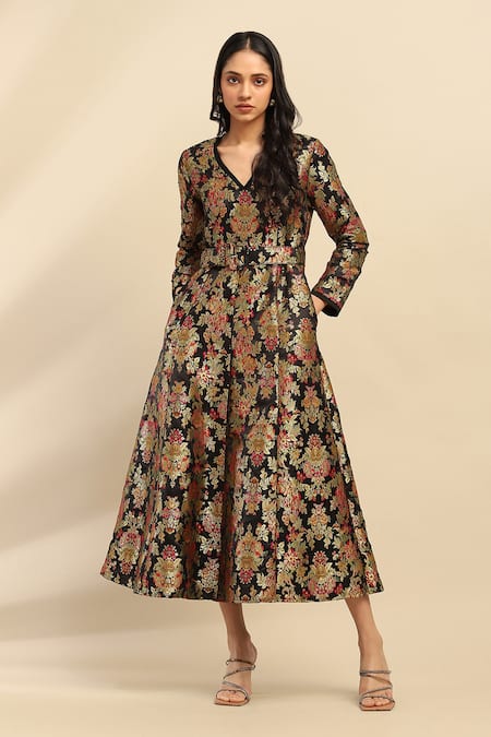 Aarke Ritu Kumar Yasmine Floral Motif Dress 