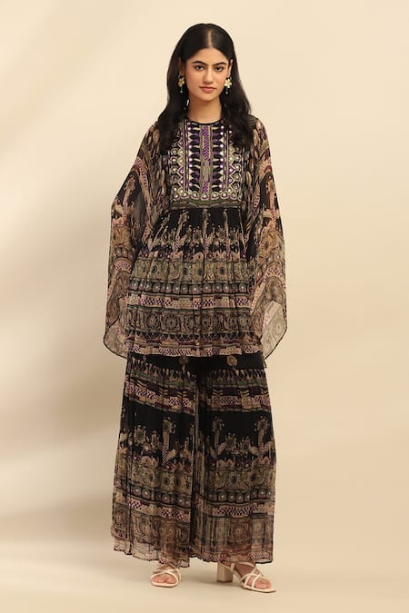 Aarke Ritu Kumar Tanishqa Tribal Print Kurta With Sharara Pant 