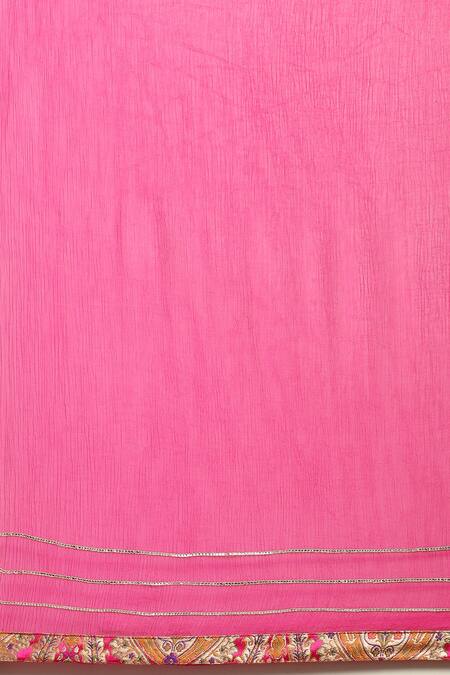 Ritu Kumar, Ri.Ritu Kumar, aarke Ritu Kumar Pink Polyester, Brocade, Chiffon Lace Split Fuchsia Ambrosia Woven Kurta Set at Aza Fashions Ritu Kumar, Ri.Ritu Kumar, aarke Ritu Kumar_Pink Polyester, Brocade, Chiffon Lace Split Fuchsia Ambrosia Woven Kurta Set_at_Aza_Fashions