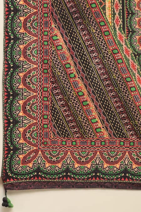 Ritu Kumar, Ri.Ritu Kumar, aarke Ritu Kumar Black Polyester, Chanderi, Viscose Embroidery V-neck Ornate Fiore Anarkali Set at Aza Fashions Ritu Kumar, Ri.Ritu Kumar, aarke Ritu Kumar_Black Polyester, Chanderi, Viscose Embroidery V-neck Ornate Fiore Anarkali Set_at_Aza_Fashions