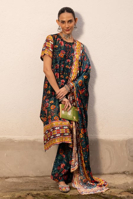 SAKSHAM & NEHARICKA Sindhuja Floral Print Kurta Set 