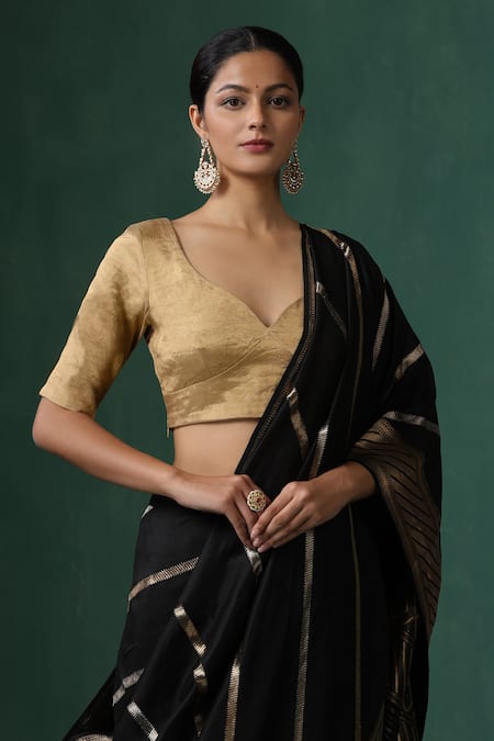 Weaver Story Gold Tissue Silk Saree Blouse Online at Aza Fashions Weaver Story_Gold Tissue Silk Saree Blouse _Online_at_Aza_Fashions