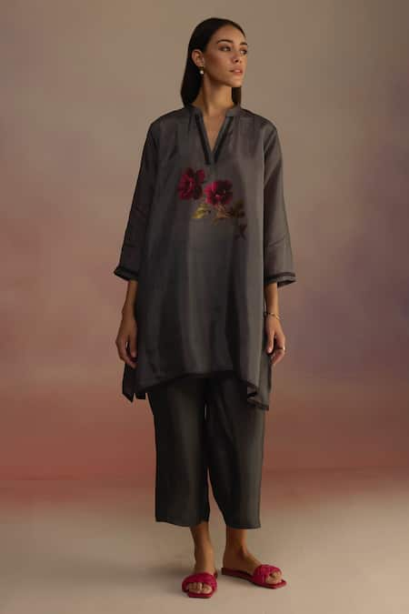 ROZA Wallflower Floral Motif Kurta With Pant 