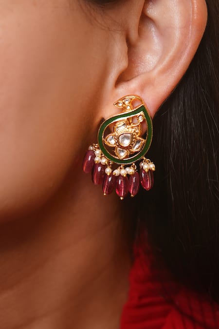 Vasundhara Ekta Paisley Earrings 