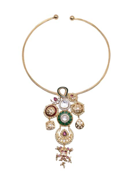 Vasundhara Narmada Floret Pendant Necklace 