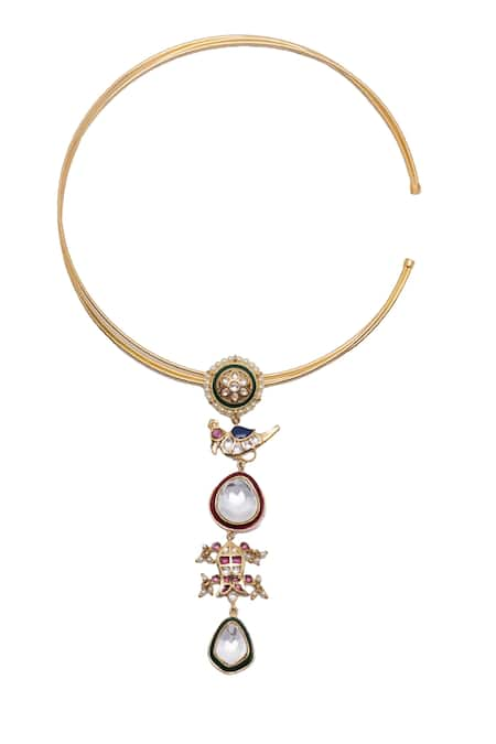 Vasundhara Indira Bird Motif Pendant Necklace 